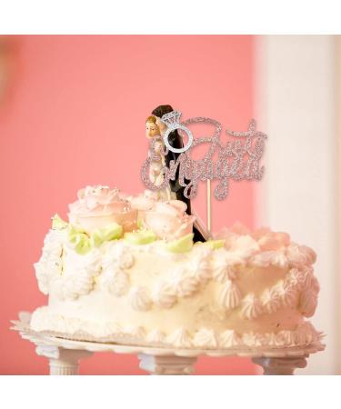 CHEERYMAGIC Just Engaged Cake Topper Glitter We're Engaged Cake Pick Engagement Party Decorations Bridal Engagement Wedding Cupcake Decoration Party Supplies A4-DHCP (Rose Gold) - Buy Online on GoSupps.com