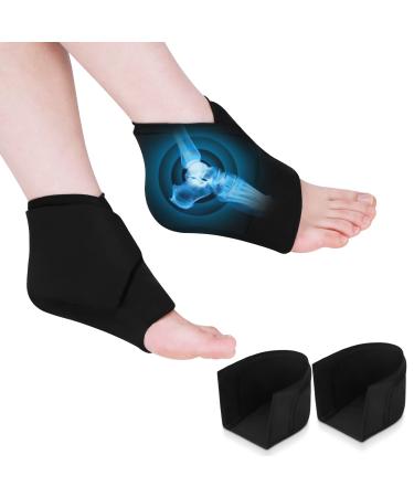 Heel Ice Pack for Pain Relief Helthrelife Gel Ankle Ice Pack Wrap Adjustable for Heel Pain Plantar Fasciitis Achilles Tendinitis Dry Cracked Heels Sprain Sports Injuries Pack of Two Pack of 2