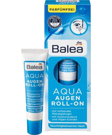 Eye Cream Aqua Eye Roll-On | With cooling massage ball | With algae extract | Provides long-lasting moisture | 15 ml