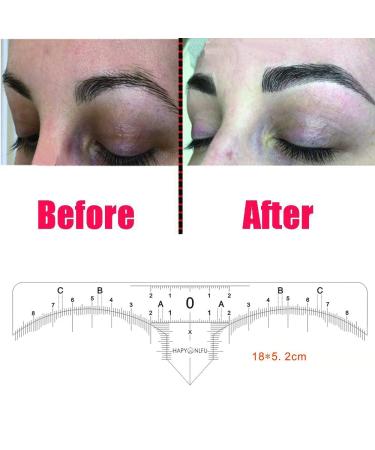 100 Pcs Disposable Eyebrow Ruler Sticker for Microblading | Adhesive Eyebrow Measurement Tattoo Makeup Tool - 100 Count - Buy Online on GoSupps.com