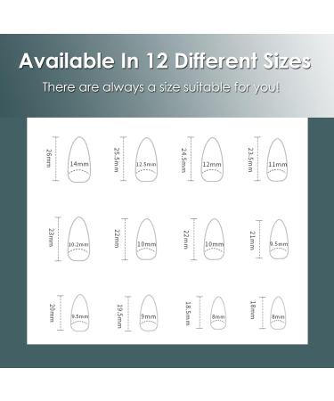 Dark Green Almond False Nails - 24Pcs French Fake Nails with Leaves Design - Short Oval Nail Tips for Women - Acrylic Press On Nails for Girls - Buy Online on GoSupps.com