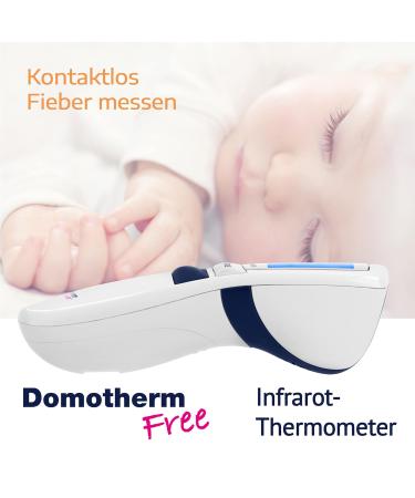 Domotherm Free Contactless Infrared Thermometer - Fast Accurate Forehead Fever Measurement for Babies Children & Adults - Buy Online on GoSupps.com