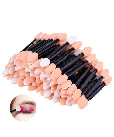 100 pieces of eyeshadow Applicator-professional eyeshadow brush disposable eyeshadow sponge brush with double head cosmetic tool make-up applicator