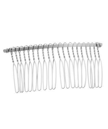 IWOWHERO 20 Metal Hair Clip Comb French Hair Pin Metal Wire Hair Clip Comb Veil Comb Metal Tinsel for Hair Metal Side Combs for Women Teeth Hair Combs Clip Bridal Miss Guangdong Iron Wire