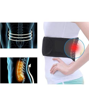 Adjustable Black Waist Belt for Lower Back Pain Relief | Posture Correction & Magnetic Therapy | Self-Warming Lumbar Support - X-Large - Buy Online on GoSupps.com