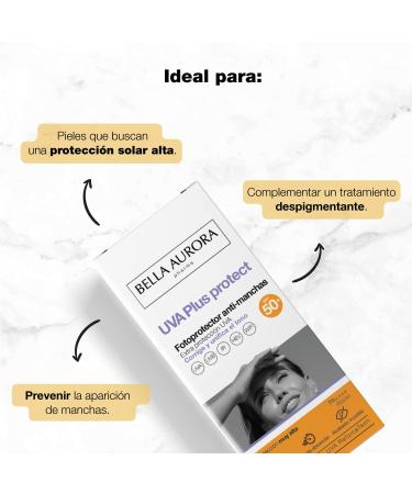 BELLA AURORA UVA Plus Protect Anti-Dark Spot Sunscreen SPF50+ (50ml) - Buy Online on GoSupps.com