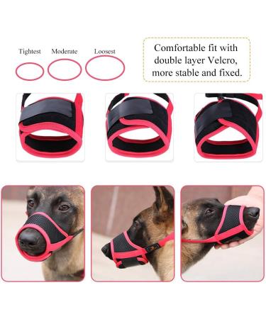 Adjustable Heele Nylon Muzzle for Dogs - Breathable Safe and Fast-Seat Design for Small & Medium Dogs - Prevents Biting Chewing & Barking (XL Red) - Buy Online on GoSupps.com
