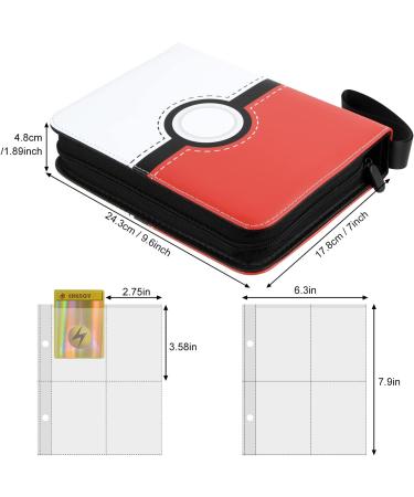 Pok Pal PTCG Card Binder - 400 Card Holder Album with Sleeves - Pokeball Design - Perfect Gifts for Boys & Girls - Buy Online on GoSupps.com