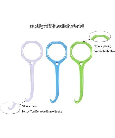 12-Piece Aligner Remover Tool & Dental Elastic Rubber Bands Placers for Braces - Blue & White | International Shipping - Buy Online on GoSupps.com