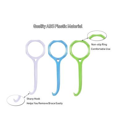 Aligner Remover Tool & Elastic Rubber Bands Placers for Braces - 12pc Blue/White HRASY Oral Care Set - Buy Online on GoSupps.com