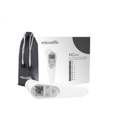 Microlife - NC 200 Non-Contact Forehead Thermometer - Clinically Validated Light Guidance Automatic Measurement Alarm - Buy Online on GoSupps.com