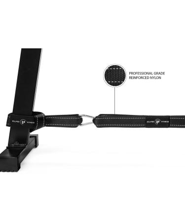 Battle Rope Anchor Strap Kit - Heavy Duty Reinforced Nylon | Easy Setup, Stops Damage | Stainless Steel Carabiner | Exercise Guide - Black/White - Buy Online on GoSupps.com