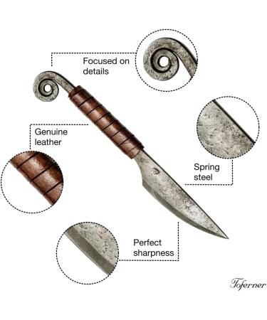 Toferner Celtic Style Gift Letter Knife | Hand-Forged Spring Steel | Genuine Leather Case | Perfect for Collectors and Gifts - Buy Online on GoSupps.com