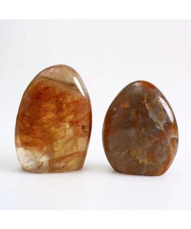 300g-450g Natural Polished Golden Healer Quartz Crystals Stones 1pc Room Decoration Stone Mineral Specimen - Buy Online on GoSupps.com