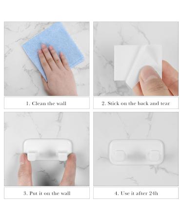 Linkidea Razor Holder with Self-Adhesive Hooks - Ideal Organizer for Bathroom Kitchen & Shower - Store Razors Towels Bathrobes & More - Buy Online on GoSupps.com