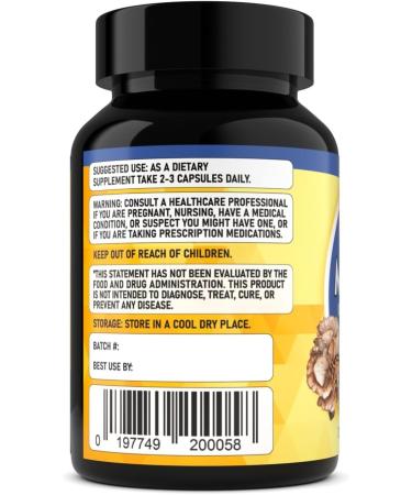 AMPEXT Maitake Mushroom Extract - Premium Quality, Only Fruiting Bodies, Source of Beta-Glucans, Heart & Cardiovascular Welness, Vitality & Resilience, Memory Booster, Immune Support, 90 Veg Caps. - Buy Online on GoSupps.com