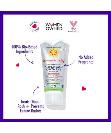 California Baby Super Sensitive Unscented Diaper Rash Ointment | USDA Certified Bio-Based | Fragrance-Free Baby Diaper Rash Cream for Sensitive Skin | 2.9 oz - Buy Online on GoSupps.com