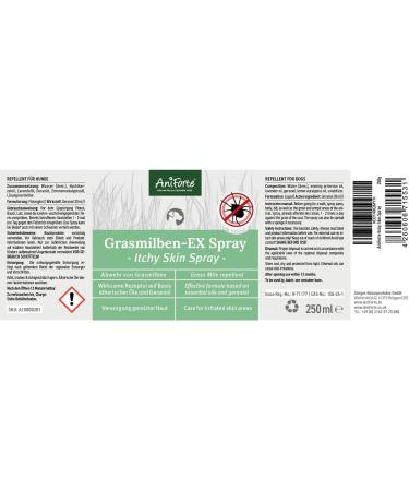 Aniforte Grass Mite Ex Spray 250ml - Effective Dog Spray for Grass Mites & Parasites | Soothes Skin & Relieves Itching - International Shipping Available - Buy Online on GoSupps.com