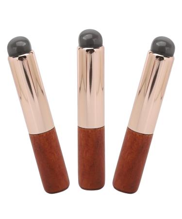 ZJchao 3Pcs Silicone Lip Brush Applicator Soft Jelly Head Hygienic Design and Create Makeup