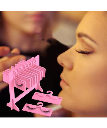 Mini Acrylic Eyelash Holder Rack with 10 Hangers - Stylish Lash Organizer Stand for Women - Funny False Eyelash Display - Buy Online on GoSupps.com