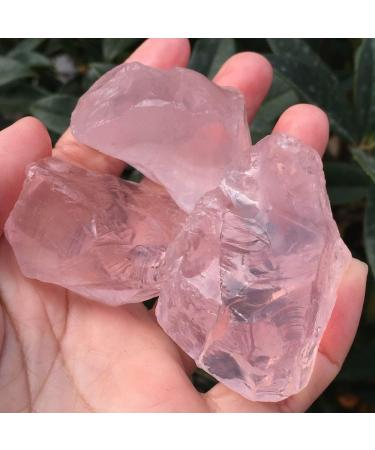Natural Crystal Rough Natural Crystal Rough 3pcs Natural Pink Rose Quartz Crystal Rough Gemstone Specimen Home Goods - Buy Online on GoSupps.com