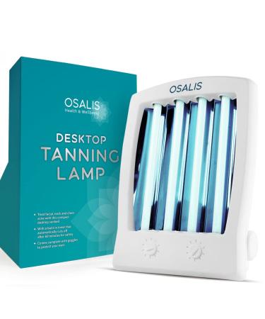 Desktop Home Tanning Lamp to Treat Facial Neck and Chest Acne with this Compact Desktop Sunbed