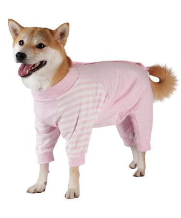 Lelepet one -divider for dogs protective suit for relaxation dog body after op medical pet shirt for small medium -sized big dogs dog wound protection suit pajamas dog sachet rake alternative pink l l pink