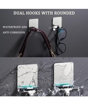 8-Piece Stainless Steel Shower Razor Holder Set | Self-Adhesive No Drilling Wall Hooks for Bathroom & Kitchen - Buy Online on GoSupps.com