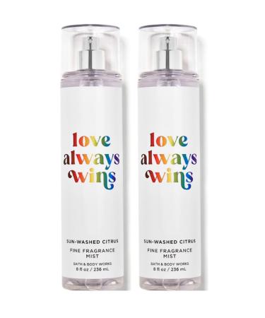 Bath & Body Works Fine Fragrance Body Mist Gift Set 8 oz Pack Lot of 2 (Love Always Wins)