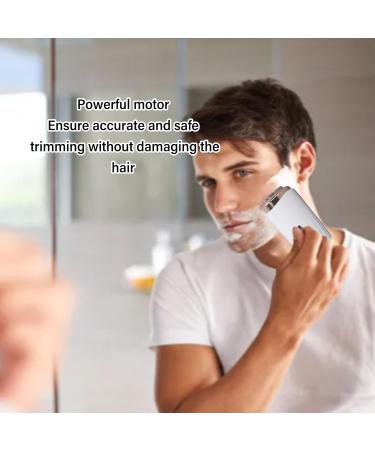 Buy Electric Hair Beard Trimmer - Portable Rechargeable Grooming Kit for Men with Type C Rotating Blades (White) - International Shipping Available - Buy Online on GoSupps.com
