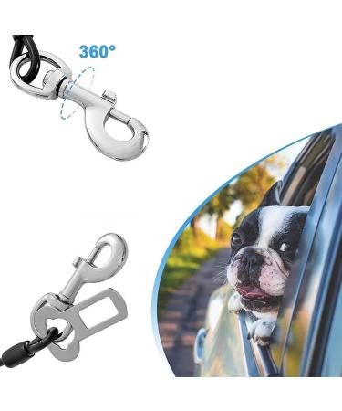 Chew Proof Dog Car Seatbelt Safety Restraint Carbon Steel Puppy Pet Tether Cable Car Lead with Double Clip and Pin Attachment (Light Gray 40cm) 40cm Light Gray - Buy Online on GoSupps.com
