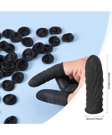 200 PCS Disposable Latex Finger Cots - Protective Fingertips Gloves | Anti Static Rubber Fingertip Finger Cots | Industrial Black - Buy Online on GoSupps.com