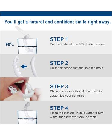 SJENG Smile Bright - 4 Pairs of dentures and 4 Pieces of Tweezers Best Dentures and False Teeth Set with Bonus Tweezers - Enhance Your Smile Today - Buy Online on GoSupps.com