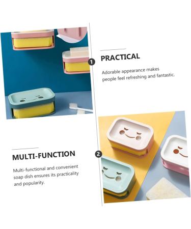 Ciieeo Travel Soap Case 2 Pcs Double Layer Soap Dish Bathroom Case Draining Double Layers Soap Holder Plastic Soap Dish Holder Soap Pp Container Pink No Punching - Buy Online on GoSupps.com
