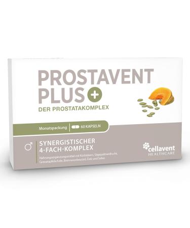 Prostavent Plus Prostate capsules plant complex of pumpkin seed saw palmetto nettle and pomegranate 60 pieces - Buy Online on GoSupps.com