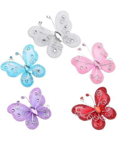 24pcs Purple Christmas Butterfly Ornaments - Glitter Mesh Wire Decor for Wedding Party, Clothing, Wall & Tree DIY Supplies - Buy Online on GoSupps.com