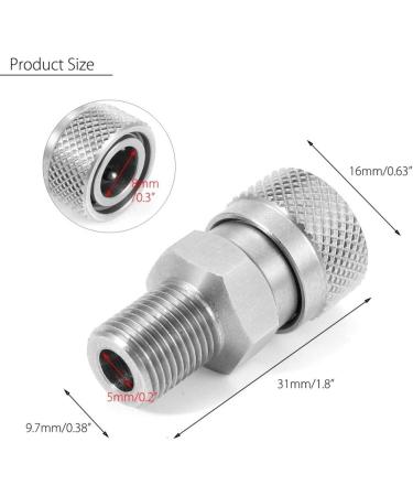 8mm Stainless QD Air Rifle Filling Coupler Female Socket (1/8NPT) - 1 PCS - Buy Online on GoSupps.com