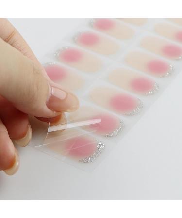 JMEOWIO Gel Nail Strips French Tip Glitter Gel Nail Stickers Nail Supplies Nail Art Design Decoration Accessories - Buy Online on GoSupps.com