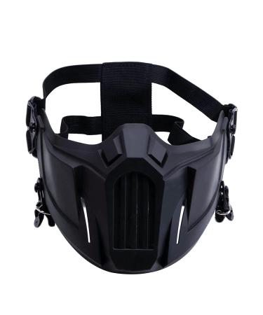 Airsoft Mask Creative Protective Half Face Mask Outdoor Game Mask Costume Mask Outdoor Sports Masks (Black)