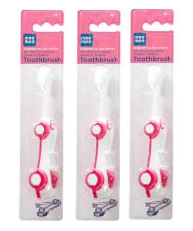 Foldable Infant to Toddler Toothbrush (Pink)