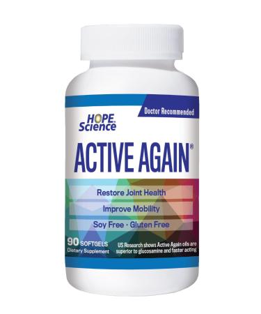 Active Again Hope Science Joint & Muscle 90 Softgels | for Joint Health and Mobility Muscle Back Knee Shoulder | Long Term Results | Made in USA