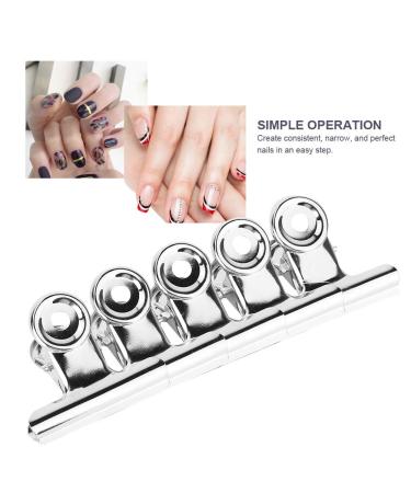 Pinch Terminal for Nail Design - 5-Piece Stainless Steel C-Curve Nail Tip Clips for Fast Construction & Nail Extensions - Multifunctional Nail Art Accessories - Buy Online on GoSupps.com