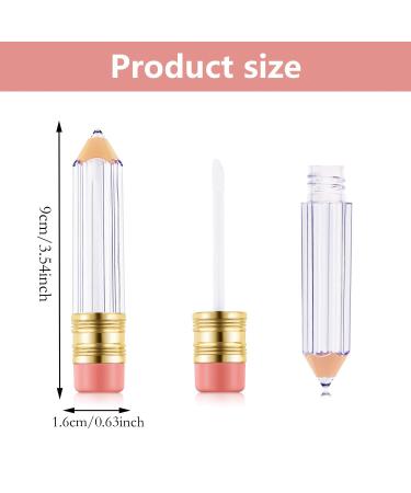 24 Pcs 5ml Empty Lip Gloss Tubes - Refillable Pencil Shaped Containers for DIY Cosmetics | Cute Lip Balm Bottles for Women and Girls - Buy Online on GoSupps.com