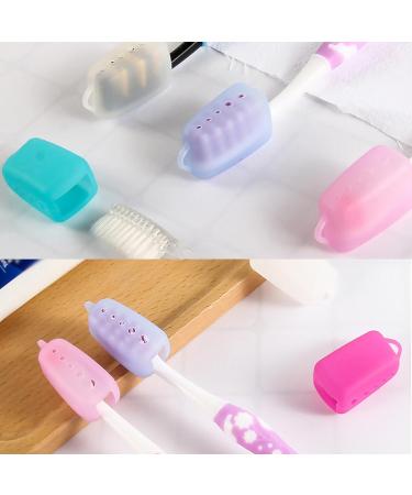 GLOGLOW Silicone Toothbrush Head Cover - Portable Travel Toothbrush Protector for Hiking & Camping (Translucent White - Buy Online on GoSupps.com