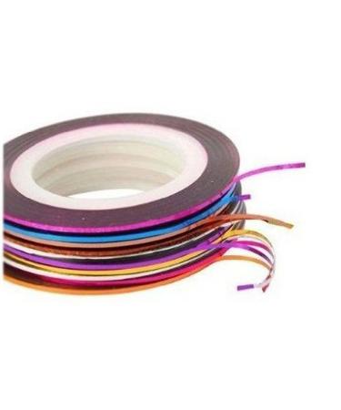 10 Colors Nail Art Striping Tape Line Sticker Rolls - Pretty Decoration for Unique Designs - Buy Online on GoSupps.com