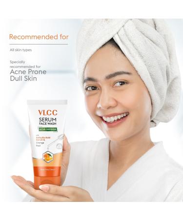 Serum Facewash 100ml with Salicylic Acid & Orange Peel - Deep Cleansing Pore Unclogging Dermatologically Tested - Buy Online on GoSupps.com