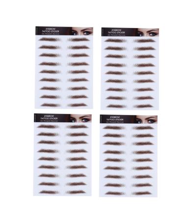 HAPINARY 4pcs Eyebrow Stickers Eyebrows Makeup Tools Blush Makeup Eyebrow Tool Modify 4d 21x15cm Brown
