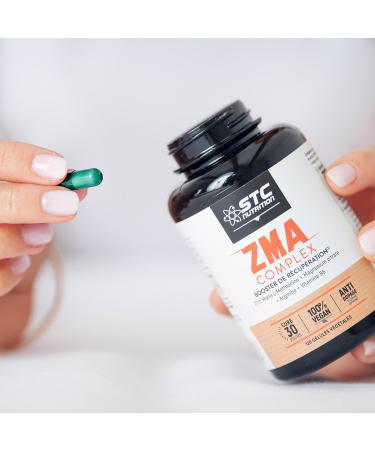 STC NUTRITION - ZMA Complex - Recovery Booster - Dietary supplement based on Zinc Magnesium L-Arginine and Vitamin B6-120 capsules - 30-day course - Buy Online on GoSupps.com