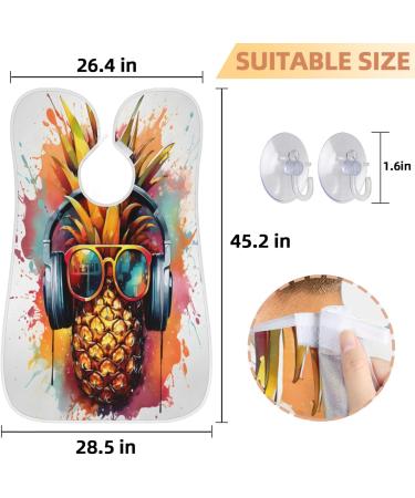 Elephant & Tropical Plant Beard Bib Apron - Beard Hair Catcher for Men | Perfect Father's Day & Anniversary Gift with 2 Suction Cups - Buy Online on GoSupps.com