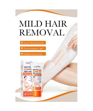 Sadoer Hair Removal Cream | Painless Vitamin C Body & Bikini Area Cream | Effective Underarms & Legs Hair Remover - Buy Online on GoSupps.com